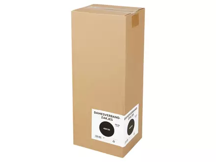 Damesverbandzak 27,5 x 8,4 cm HDPE wit 50 x 30 stuks