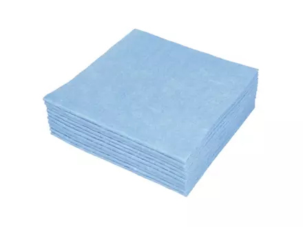 Sopdoek blauw A-kwaliteit 1/4 vouw 38 x 40 cm 65 doeken in dispenserdoos
