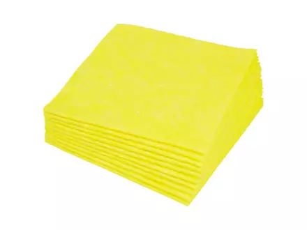 Sopdoek geel A-kwaliteit 1/4 vouw 38 x 40 cm 65 doeken in dispenserdoos