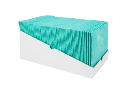 Sopdoek groen A-kwaliteit 1/4 vouw 38 x 40 cm 65 doeken in dispenserdoos
