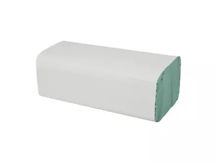 Handdoekpapier v-fold recycled groen 1-laags 23 x 25 cm 20 x 250 sheets