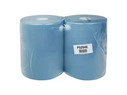 Industriepapier recycled blauw 2-laags 400 meter 2 rol
