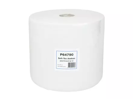 Softtex wit 30 x 30 cm 800 doeken op rol