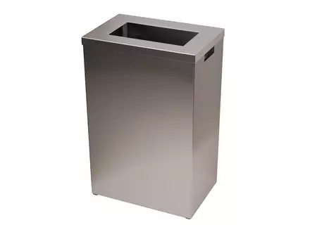 Sanfer afvalbak 50 liter met open inworp RVS, type A50 E - let op zonder deksel