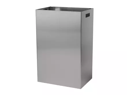 Sanfer afvalbak 50 liter met open inworp RVS, type A50 E - let op zonder deksel